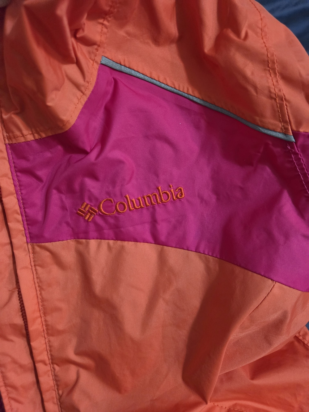 Columbia Kids' Pink & Coral Colorblock Waterproof Jacket Size 8 Small NWOT